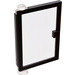 LEGO Black Door 1 x 4 x 5 Left with Transparent Glass (47899)