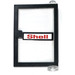 LEGO Black Door 1 x 4 x 5 Right with Transparent Glass with Red &#039;Shell&#039; Sticker (73194)