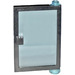 LEGO Black Door 1 x 4 x 5 Right with Transparent Light Blue Glass (73194)