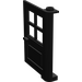 LEGO Black Door 1 x 4 x 5 with 4 Panes with 1 Point on Pivot