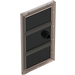 LEGO Black Door 1 x 4 x 6 with 3 Panes and Transparent Black Glass and Stud Handle (35166 / 60797)