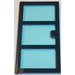 LEGO Schwarz Tür 1 x 4 x 6 mit 3 Panes und Transparent Light Blau Glas (76041)