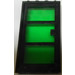 LEGO Zwart Deur Kader 1 x 4 x 6 met Zwart Deur met Transparant Green Glas
