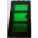 LEGO Svart Door Frame 1 x 4 x 6 with Black Door with Transparent Green Glass