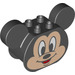 LEGO Schwarz Duplo Backstein 2 x 4 x 2 Mickey Mouse Gesicht und Ohren (43813)