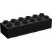 LEGO Noir Duplo Brique 2 x 6 (2300)