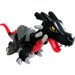 LEGO Black Duplo Dragon Large with Red Underside
