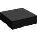 LEGO Black Duplo Tile 2 x 2 with Side Indents with Black Inverse Quarter Disc (6309 / 48779)