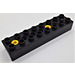 LEGO Black Duplo Toolo Brick 2 x 8 with Screws at Hole 1 and 5 (31036)