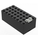 LEGO Zwart Electric 9V Battery Doos 4 x 8 x 2.3 met Onderzijde Deksel (4760)