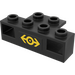 LEGO Black Electric Train Light Prism 1 x 4 Holder with Yellow Train Logo Sticker (2928)