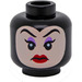 LEGO Black Evil Queen Head with Light Flesh Face (Recessed Solid Stud) (3626 / 101976)