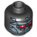 LEGO Black Evil Robot Head (Safety Stud) (3626 / 10779)