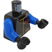 LEGO Schwarz Extreme Team Torso mit rot X und Gelb Zipper und Pockets mit Blau Arme und Schwarz Hände (973 / 73403)