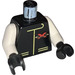 LEGO Black Extreme Team Torso with Red X and Yellow Zipper and Pockets with White Arms and Black Hands (973)