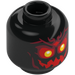 LEGO Black Fire Demon Minifigure Head (Safety Stud) (3274)