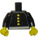 LEGO Negro Bombero (Pegatina) Torso (973)