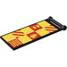 LEGO Schwarz Flagge 7 x 3 mit Bar Griff mit HP Gryffindor House Banner (Both Sides) Aufkleber (30292)