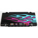 LEGO Black Flat Panel 5 x 11 with Azure and Magenta Flames and Sponsor Logos (Right) Sticker (64782)