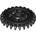 LEGO Schwarz Ausrüstung mit 24 Zähne (Krone) mit Verstärkungen (3650)