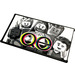LEGO Black Glass for Window 1 x 4 x 6 with Minifigures and &#039;Qe&#039; on White Background Sticker (6202)