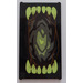 LEGO Black Glass for Window 1 x 4 x 6 with Open Mouth with Yellowish Green Sharp Teeth  - Right Side Sticker (6202)