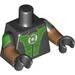 LEGO Black Green Lantern (Simon Baz) Minifig Torso (973 / 16360)