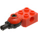 LEGO Negro Half Rotation Joint Ball Horizontal + Click Rotation Bushing with Two Pins