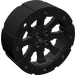 LEGO Black Hard Plastic Wheel Ø56 x 22 with Spokes (55817 / 61745)