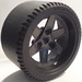 LEGO Black Hard Plastic Wheel Ø68.8 x 36 ZR Solid Smooth (44777)