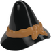 LEGO Black Hat with Wide Brim with Medium Dark Flesh Tied Band (35845)