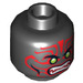 LEGO Black Head with Red Face Markings (Recessed Solid Stud) (3626 / 11834)