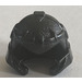 LEGO Zwart Helm met Cheek Protection en Dun Bands (60751 / 61850)