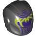 LEGO Schwarz Helm mit Smooth Vorderseite mit Spindrax Purple und Lime (28631 / 76815)