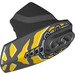 LEGO Noir Hero Factory Armor avec Douille à rotule Taille 5 avec Jaune Areas (90639 / 96101)