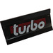 LEGO Black Hinge 6 x 3 with &#039;turbo&#039; Sticker (2440)