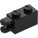 LEGO Black Hinge Brick 1 x 2 Locking with Dual Finger on End Horizontal (30540 / 54672)