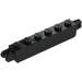 LEGO Black Hinge Brick 1 x 6 with Fingers (30388 / 53914)