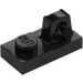 LEGO Black Hinge Plate 1 x 2 Locking with Single Finger On Top (30383 / 53922)