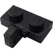 LEGO Black Hinge Plate 1 x 2 with Vertical Locking Stub without Bottom Groove (44567)