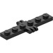 LEGO Black Hinge Plate 1 x 6 with 2 and 3 Stubs (4507)