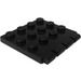 LEGO Zwart Scharnier Plaat 4 x 4 Voertuig Roof (4213)