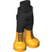 LEGO Black Hip with Pants with Bright Light Orange Boots and Black Laces (16925)