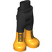 LEGO Black Hip with Pants with Bright Light Orange Boots and Black Laces