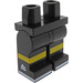 LEGO Black Hips and Legs with Yellow Stripe and Logo on Both Legs (73200 / 101012)