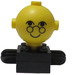 LEGO Black Homemaker Figure with Yellow Head and Glasses