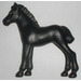 LEGO Noir Cheval - Foal avec Brown Eye Outline (6193 / 75534)