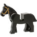 LEGO Schwarz Pferd mit Dark Tan Bridle (75998)