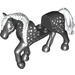 LEGO Black Horse with White Braided Maine and White Hearts (77520)