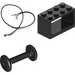 LEGO Schwarz Schlauch Reel 2 x 4 x 2 Halter mit Spool und String und Light Grau Schlauch Nozzle